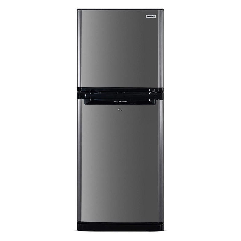 Orient Refrigerator Ice 330 Freezer-on-Top Refrigerator 11 Cu Ft Hair Line Silver (5554IP)