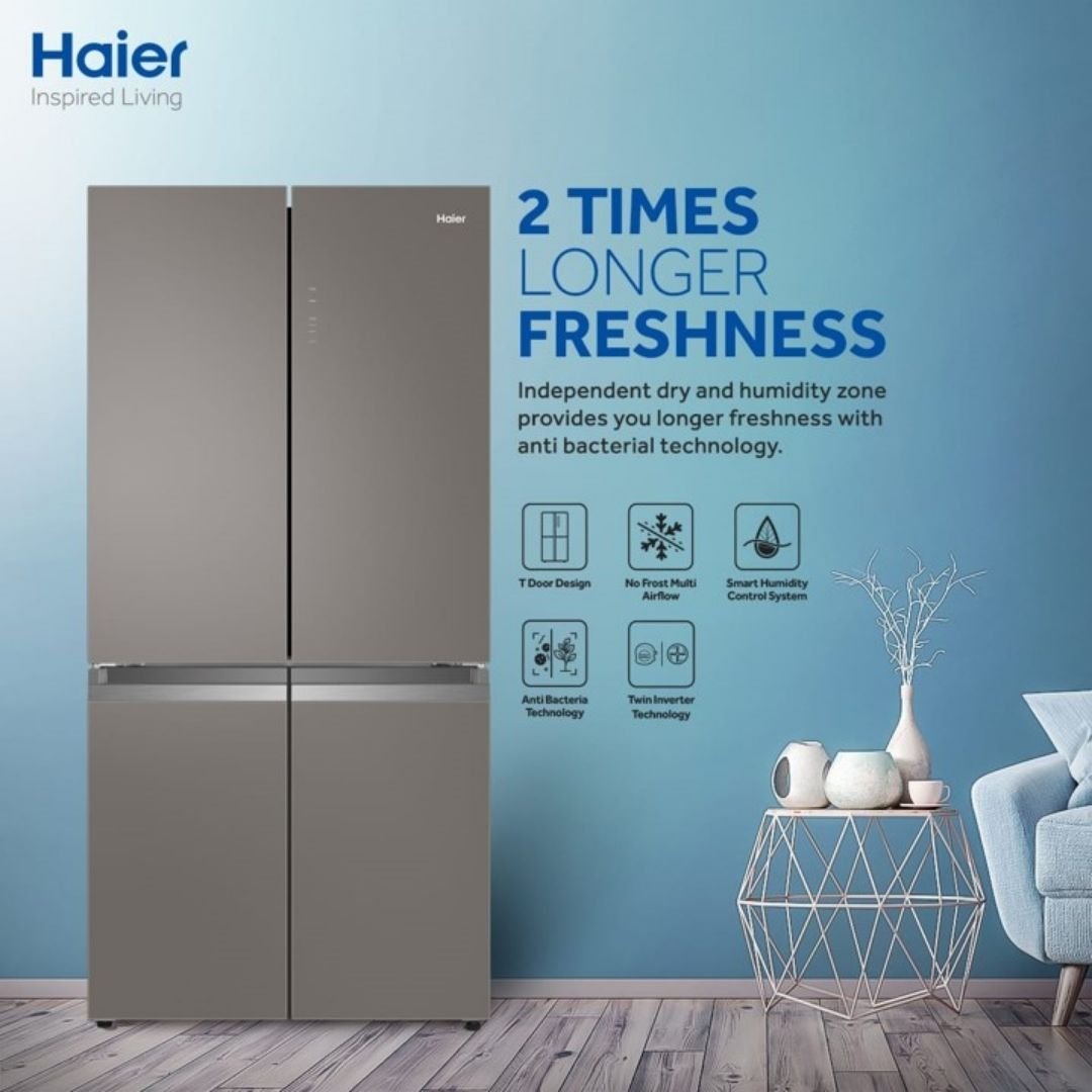 HAIER Refrigerator-HRF-678 TGG (Inverter + Glass Door)