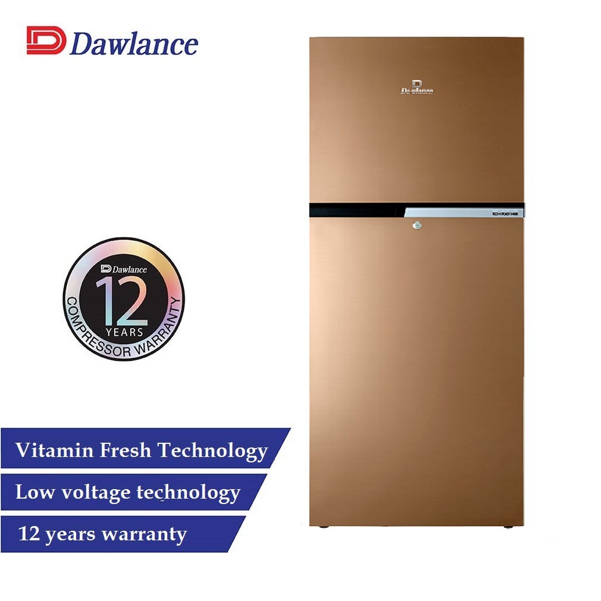 Dawlance Fridge 9191 Chrome Series (LVS) 15Cft/438Ltr Top Mount Refrigerator
