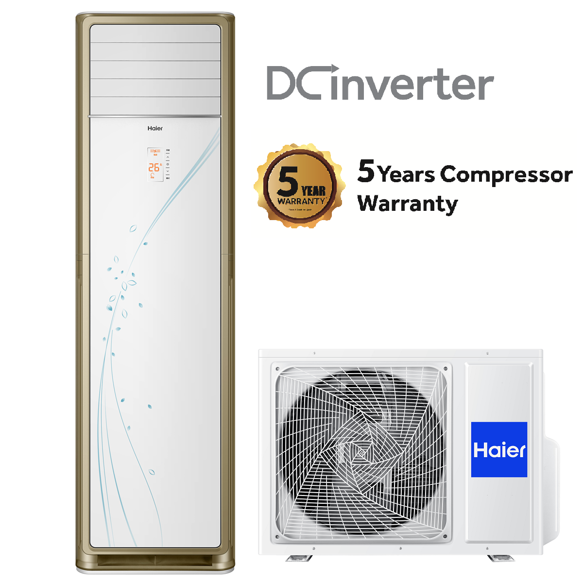 Haier AC Inverter Floor Standing Cabinet AC 2 Ton HPU-24HE/DC