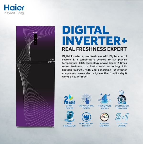 Haier Refrigerator 16 Cu Ft/Digital Inverter/HRF-438IFPA/IFRA/IFGA