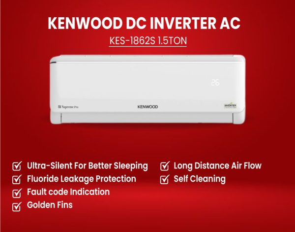 Kenwood KES-1862S E Supreme Pro 1.5 Ton Split AC 60% Saving