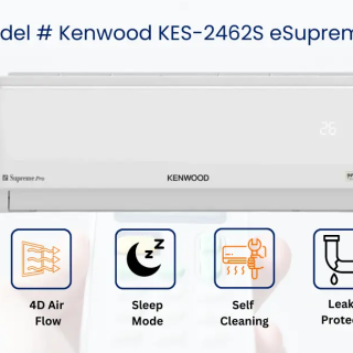 Kenwood KES-2462S E Supreme Pro 2.0 Ton Split AC 60% Saving