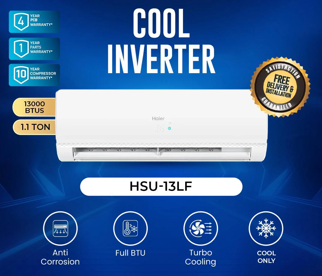 Haier HSU-13LF 1.0 Ton Inverter AC